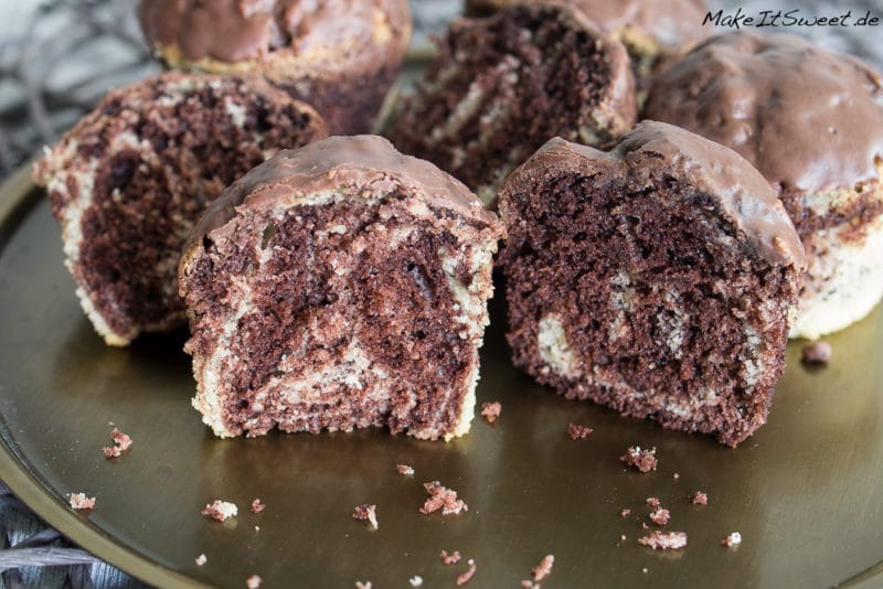 Mamorkuchen Muffins Rezept Schokolade