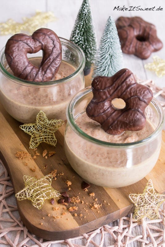10 Ideen für Nachtisch im Glas zu Weihnachten - Lebkuchenpudding Rezept Dessert Nachtisch Weihnachten