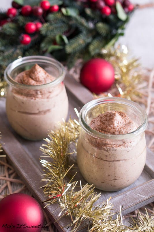 10 Ideen für Nachtisch im Glas zu Weihnachten - schnelles weihnachts schokomousse rezept mit kardamom zimt nachtisch dessert