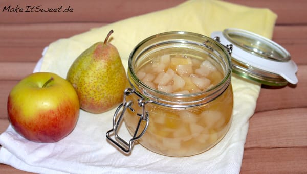 Apfel-Birne-Vanillekompott Rezept