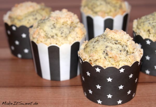 Mohnmuffins mit Streusel - MakeItSweet