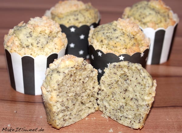 Mohnmuffins mit Streusel - MakeItSweet