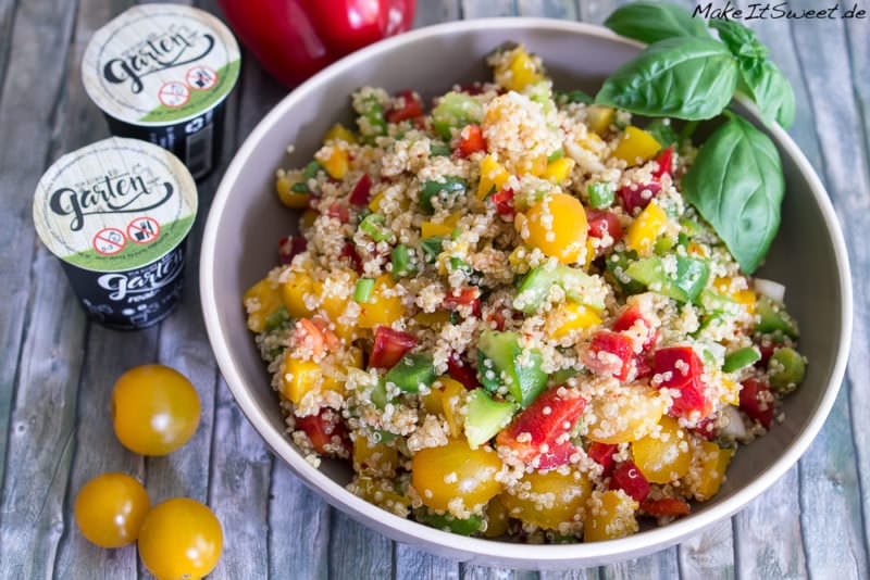 Kooperationen 5 Kooperationen - real mein kleiner bio garten quiona gemuese salat mit paprika tomate bailikum petersilie lauchzwieben sommer rezept Sommerzeit ist Balkonzeit meinkleinergarten