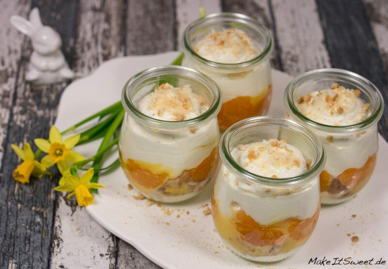 Mandarinen-Tiramisu mit Eierlikör im Glas 2 Mandarinen-Tiramisu mit Eierlikör im Glas - Eierlikoer Mandarinen Tiramisu im Glas Butterkeks Ostern Osternachtisch Nachtisch Rezept