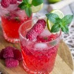 Mojito mit Himbeere Cocktail - Himbeer Mojito Rezept einfach Himbeere Cocktail Minze