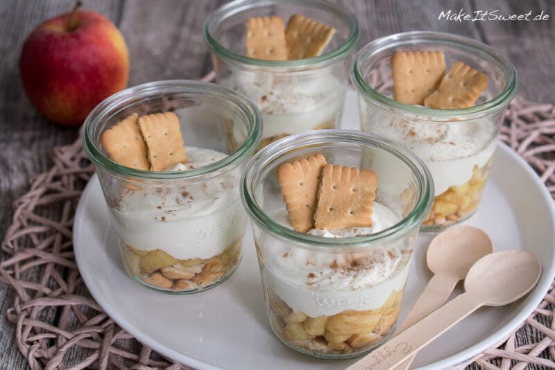 10 Ideen für Nachtisch im Glas zu Weihnachten 9 10 Ideen für Nachtisch im Glas zu Weihnachten - Apfel Rezept Kaesekuchen Dessert Nachtisch im Glas Zimt