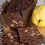 Quittenkuchen mit Schokolade und Walnuss - Schoko Quitten Walnuss Kuchen Rezept Schokolade Kastenform