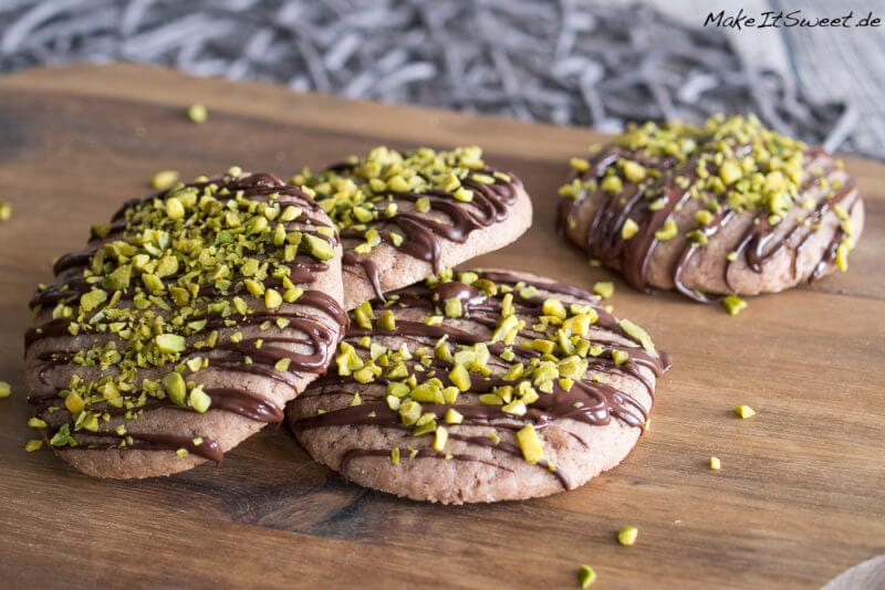 Schokoladencookies mit Pistazien - Schokocookies Pistazien Rezept einfach