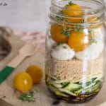 Salat im Glas - Erfahrungen, Rezepte, Infos und Tipps - Couscous Tomate Mozzarella Salat im Glas Rezept