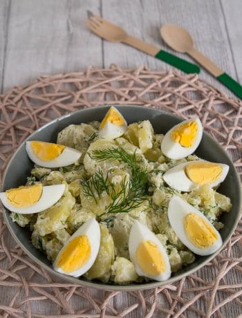 Einfacher Kartoffelsalat mit Eiern und Dill - Kartoffelsalat Dill Ei Rezept einfach schnell Salat